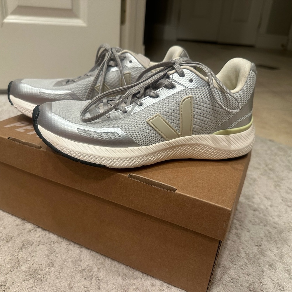 Veja Women’s Gray/Silver Running Sneakers - Lightweight Comfort